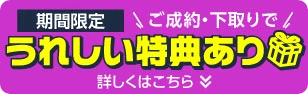 期間限定 ご成約・下取りで うれしい特典あり 詳しくはこちら